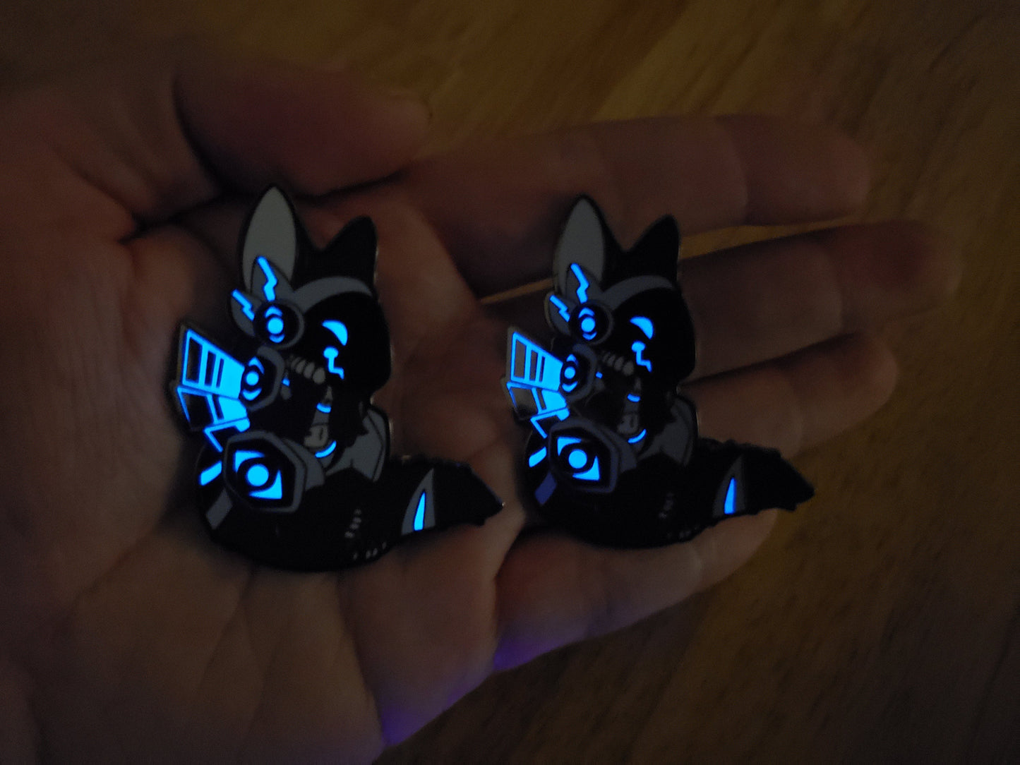 Glow in the dark protogen pins !