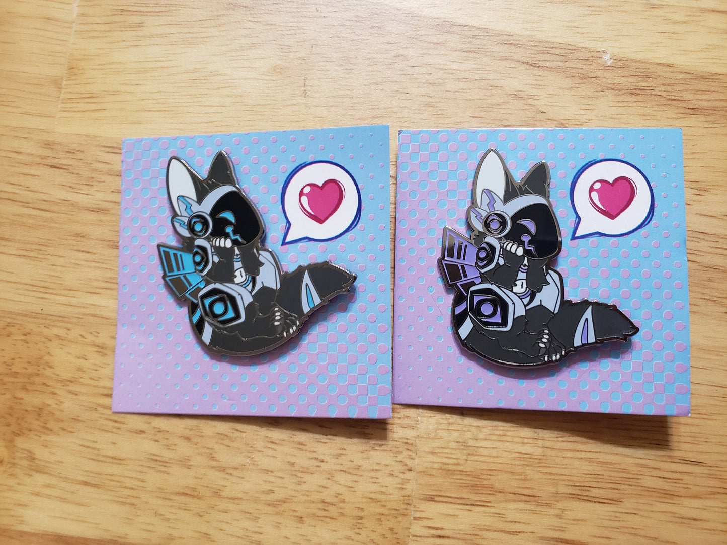 Glow in the dark protogen pins !