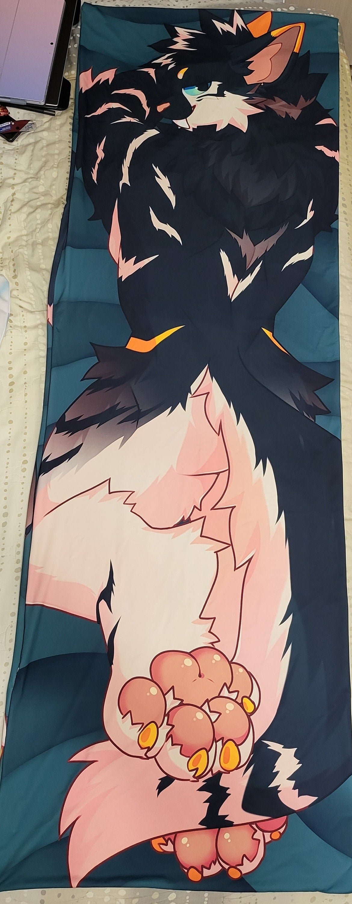 SALE ! Jayu kitty furry cat dakimakura body pillow cover