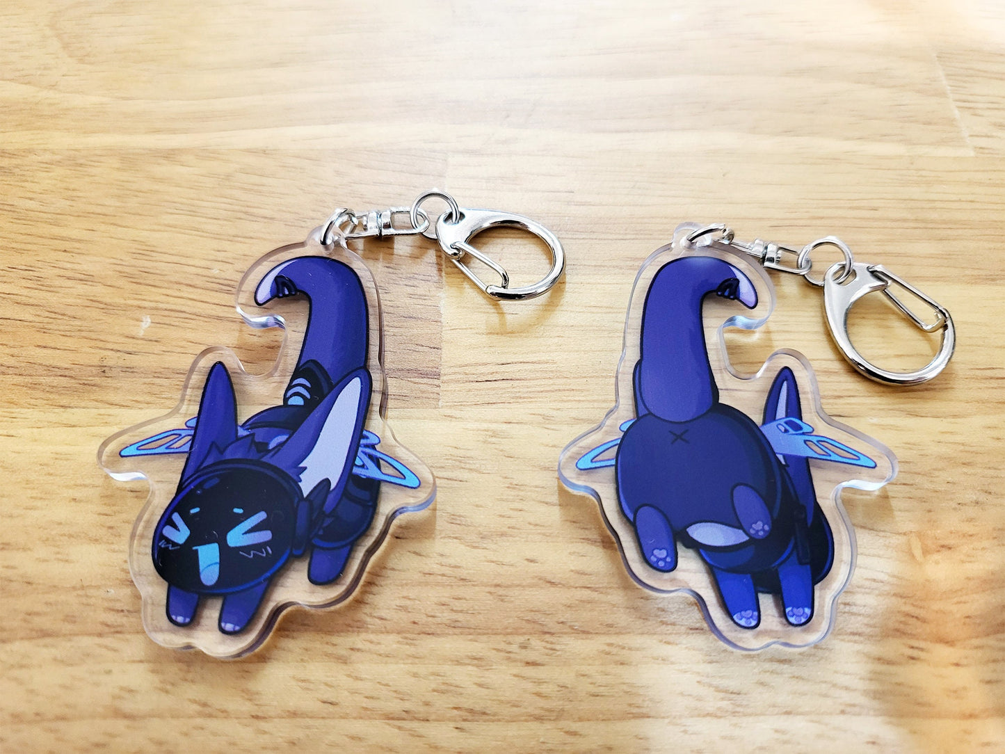 Dangle two sided protogen keychain