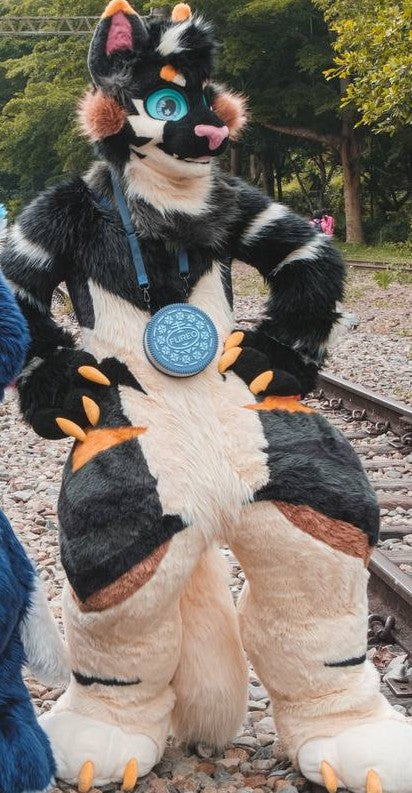 Fureo cookie shaped fursuit fan